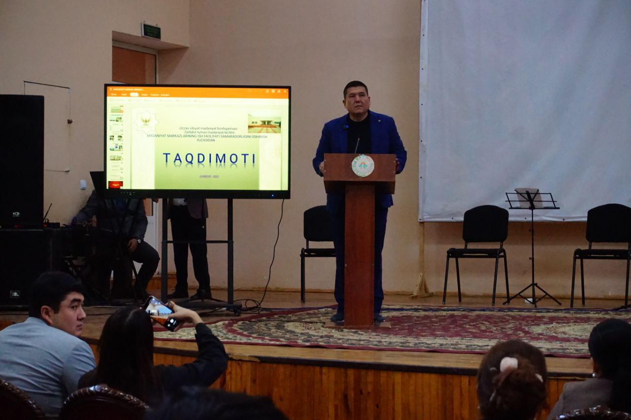 "Madaniyat markazlari faoliyatini samarali tashkil etishdagi tavsiyalar" mavzusida master-klass bo‘lib o‘tdi.